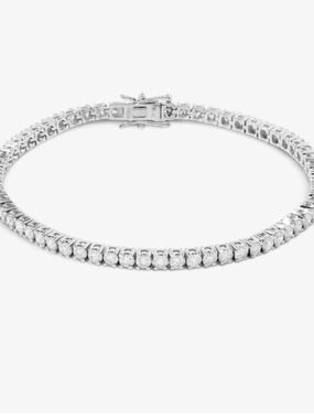 14K Gold Lab Diamond 5 Carat Tennis Bracelet 7 Inch Length